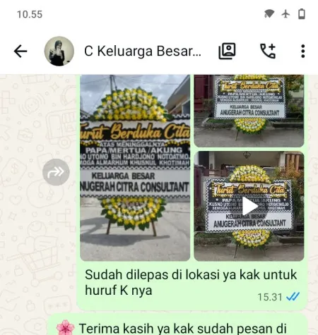 Pengiriman Papan Bunga Duka Purwosari Kutoarjo